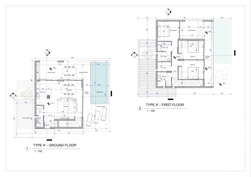 TYPE A'(b) – FLOOR PLAN PLANS