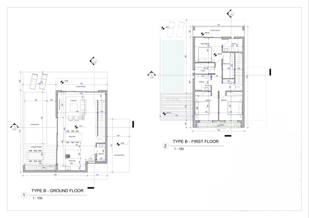 TYPE B – FLOOR PLANS